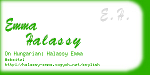 emma halassy business card